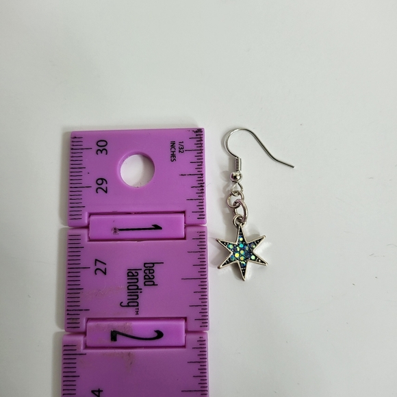 Handcrafted Star Pierced Earrings - Picture 10 of 11